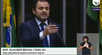 Microditador: Glauber Braga, do PSOL, e Rodrigo Maia brigam no plenário