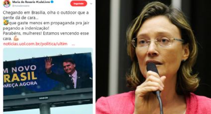 Maria do Rosário a Bolsonaro: "Que gaste menos em propaganda pra jair pagando a indenização"