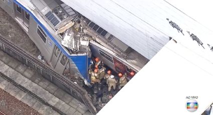 Trens colidem na estação de São Cristóvão, no Rio. Maquinista fica preso entre as ferragens