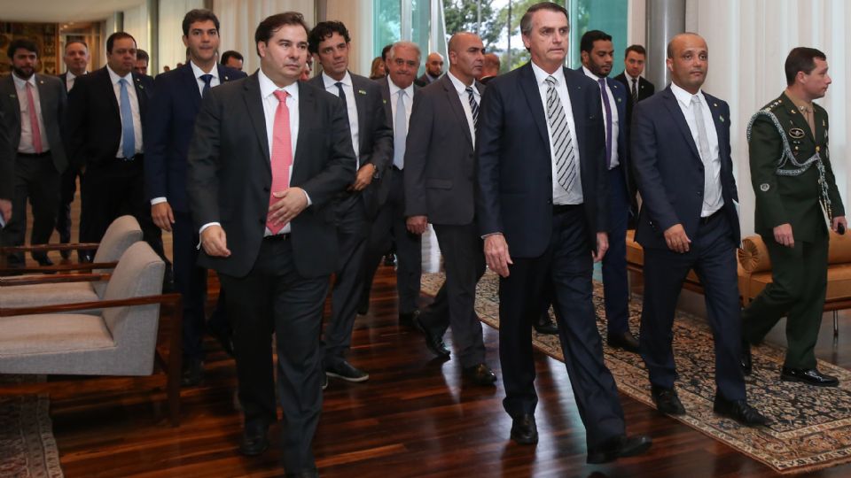 Bolsonaro se reúne com líderes partidários na Câmara (Foto: Marcos Corrêa/PR)