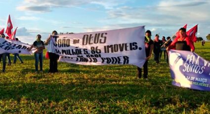 Mulheres do MST ocupam fazenda de João de Deus na cidade de Anápolis, em Goiás