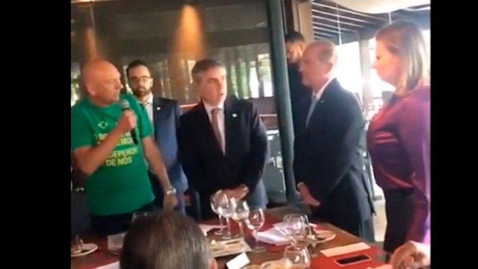 Luciano Hang, da Havan, Flávio Rocha, da Riachuelo, Onyx e Joice Hasselmann (Reprodução)