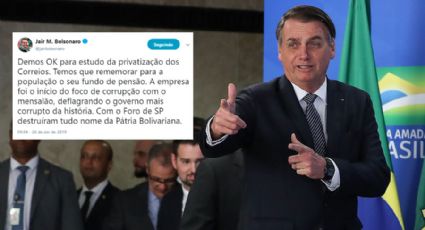 Bolsonaro cita corrupção e "Foro de São Paulo" para anunciar privatização dos Correios