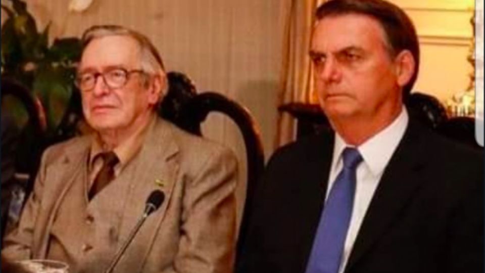 Bolsonaro e Olavo de Carvalho (Arquivo)