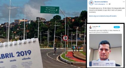 Governo da Bahia "trolla" Moro e fotografa calendário para "provar" inauguração de avenida