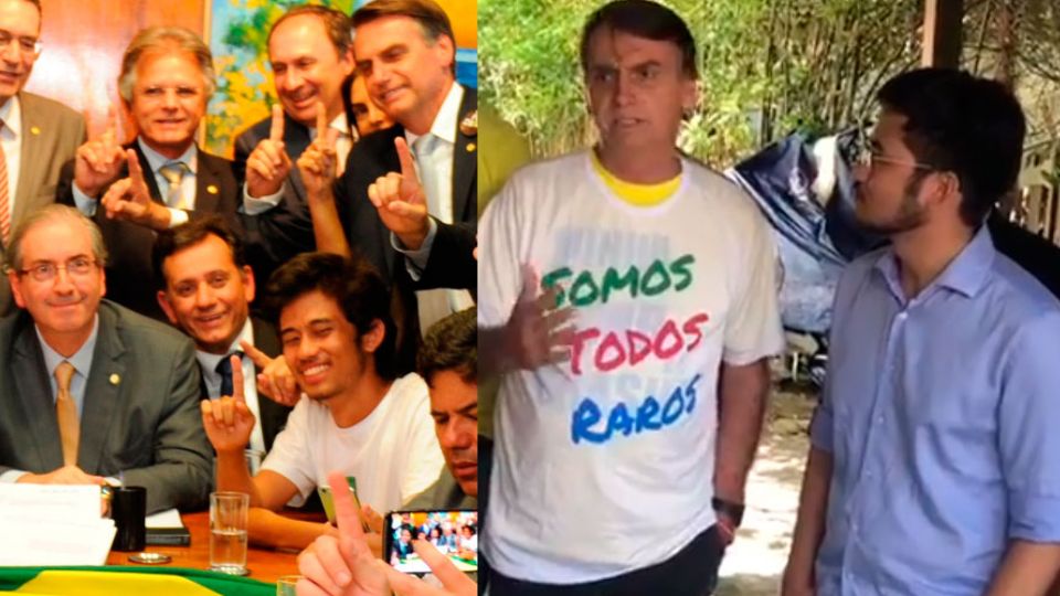 Kim Kataguiri e Bolsonaro (Reprodução)