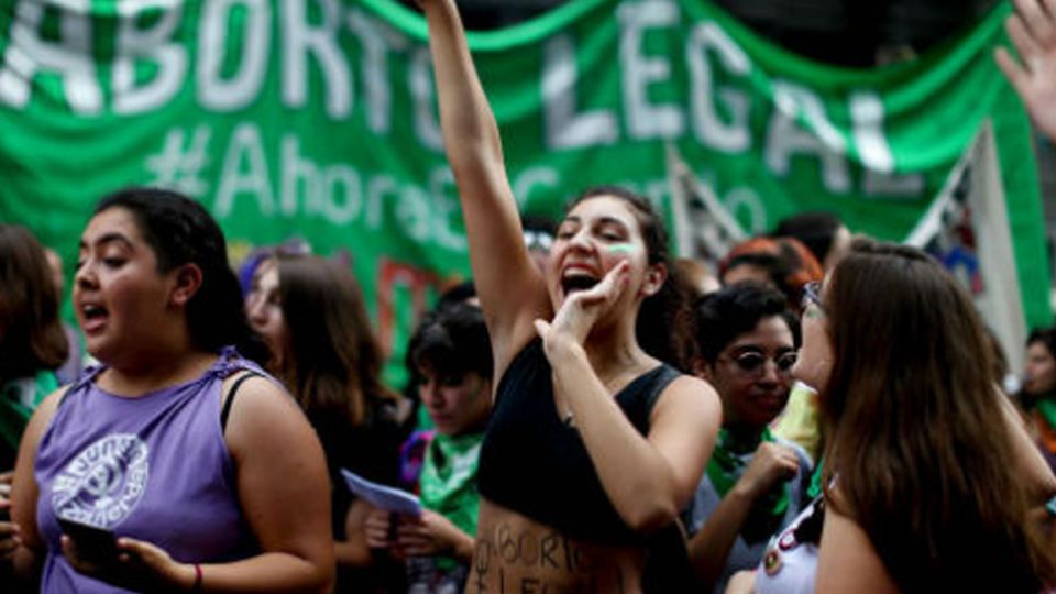 Feministas argentinas em ato pelo aborto (Arquivo)