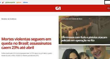 G1, da Globo, esconde escândalo de Moro com matéria sobre redução de mortes violentas