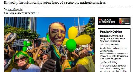 Bloomberg: “Brasil pode voltar ao autoritarismo” com “democracia endiabrada” de Bolsonaro