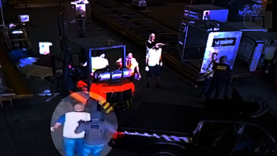 Imagens do roubo no aeroporto de Guarulhos. Foto: Reprodução