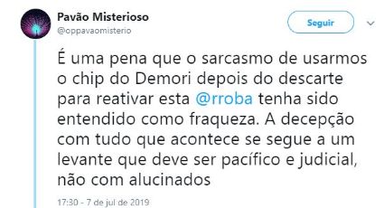 Pavão Misterioso divulga mais prints falsos, mas acusa golpe e anuncia fim