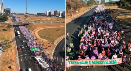 Marcha das Margaridas: 100 mil mulheres fecham Eixo Monumental em Brasília pela floresta e as águas