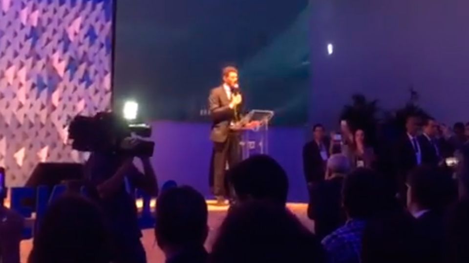 Ricardo Salles é vaiado em conferência climática da ONU em Salvador (Reprodução)