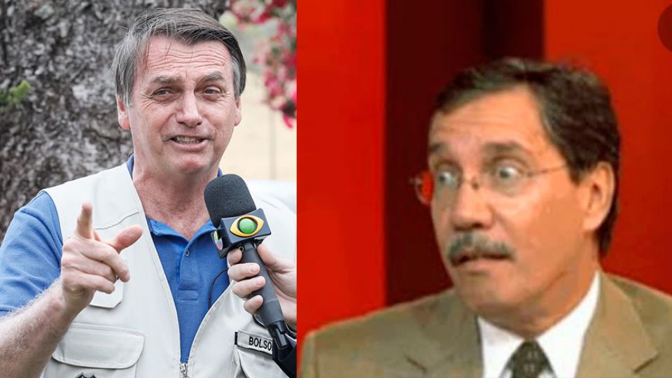 Bolsonaro e Merval Pereira (Foto: Montagem)