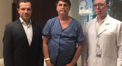 Abatido e com sonda, Bolsonaro faz postagem ao lado de médicos: “uma foto, dois mitos”