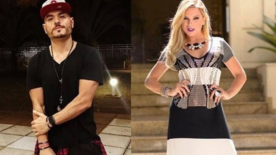 Carlos 'Mendigo' e Aline Hauck (Montagem)