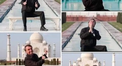 Bolsonaro faz micagem em frente ao Taj Mahal e viraliza nas redes