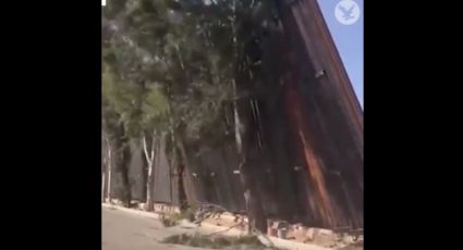 Muro de Trump na fronteira com México é derrubado por ventos fortes