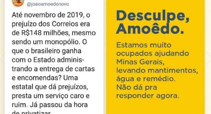 Amoêdo leva invertida de trabalhadores ao sugerir privatização dos Correios