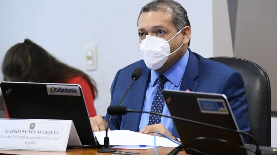 O desembargador Kássio Marques durante sabatina na CCJ do Senado (Marcos Oliveira/Agência Senado)
