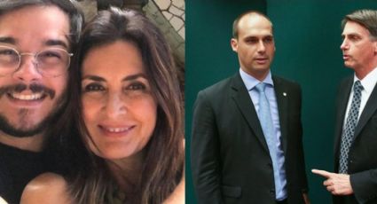 Filho de Jair Bolsonaro compartilha notícia sobre namorado de Fátima Bernardes