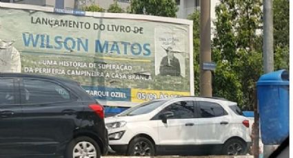 Candidato do Patriotas em Campinas tenta driblar legislação eleitoral com outdoor que divulga seu livro