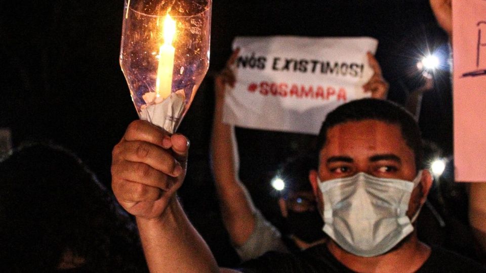Protesto contra o apagão no Amapá - Reprodução/Twitter