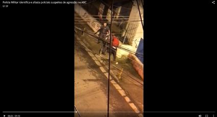 Moradores flagram em vídeo PMs espancando jovem no ABC paulista