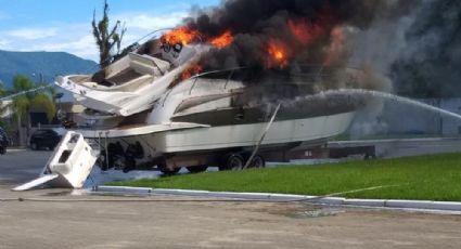 Explosão em lancha provoca incêndio e deixa três feridos no Litoral Norte de SP