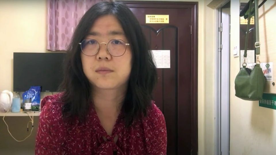 A jornalista chinesa Zhang Zhan (Reprodução/Twitter)