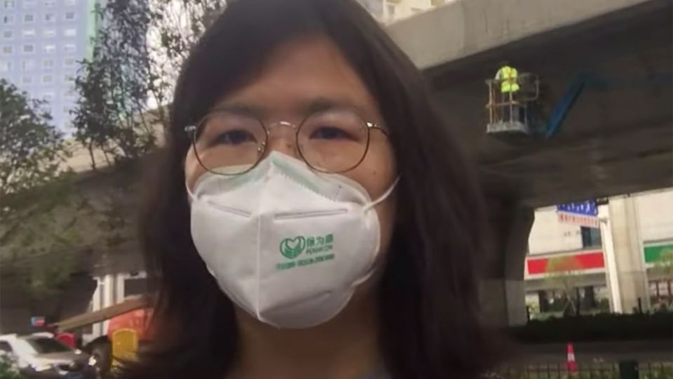 A influenciadora chinesa Zhang Zhan (foto: YouTube)
