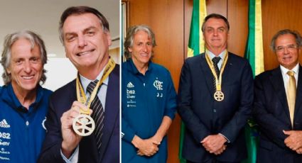 Vaiado em jogo, Bolsonaro pede encontro com técnico do Flamengo e publica foto nas redes