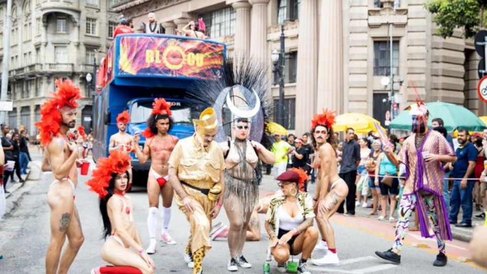 O BloCu, em desfile no Centro de São Paulo (foto: Twitter)