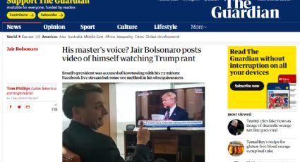 “A voz de seu mestre?” – The Guardian ridiculariza Bolsonaro publicar vídeo assistindo Trump