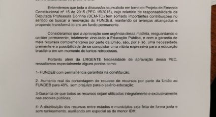 UNE envia carta a deputados pedindo aprovação de fundo para educação básica