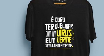 Frase de Haddad sobre lidar com vírus e verme vira camiseta