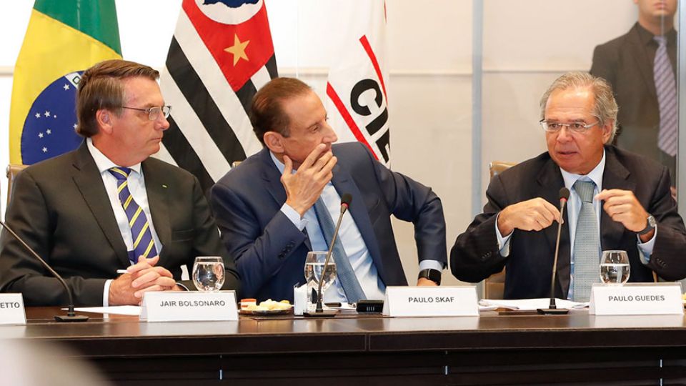 Jair Bolsonaro, Paulo Skaf e Paulo Guedes - Foto: Alan Santos/PR