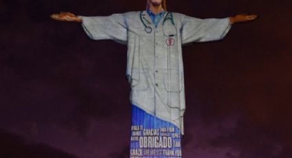 Vídeo: De jaleco, Cristo Redentor homenageia quem está na linha de frente no combate ao coronavírus