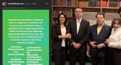 Michelle Bolsonaro agradece esposa de Silvio Santos por live de Páscoa com pastores