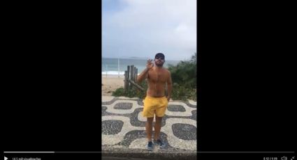 Vídeo: Marcelo Cosme, da GloboNews, é escrachado por bolsonarista ao ser flagrado caminhando na praia