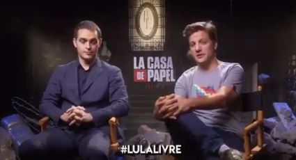 Em entrevista com o elenco, ator de La Casa de Papel pede "Lula livre"