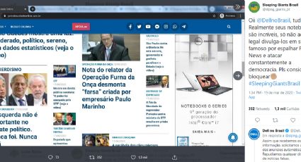 Dell derruba anúncio de site de fake news bolsonarista após alerta de perfil no Twitter