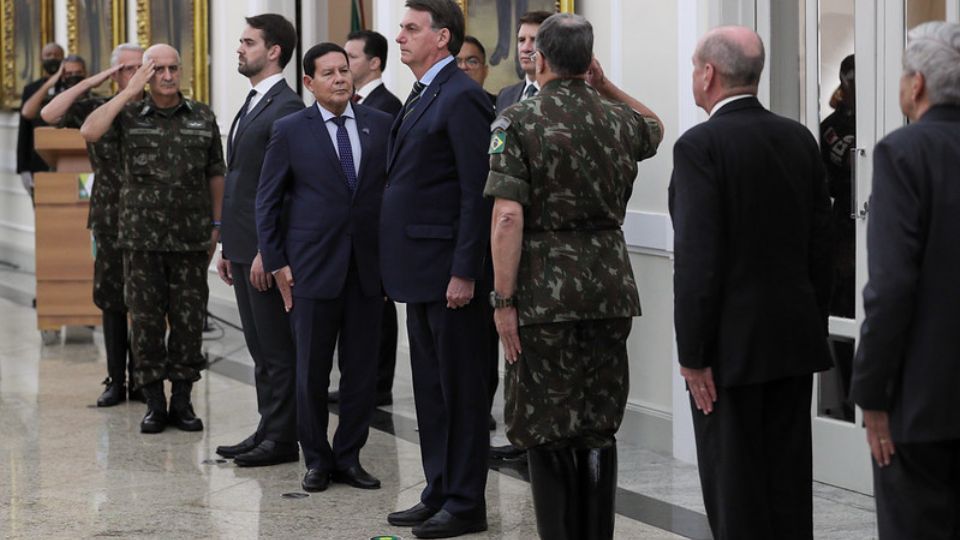 Jair Bolsonaro em evento com a cúpula militar em Porto Alegre (Foto: Marcos Corrêa/PR)