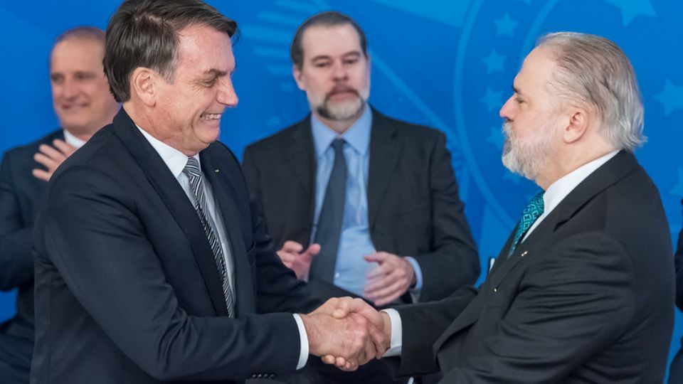 Jair Bolsonaro e Augusto Aras (Foto: Leonardo Prado/ PGR)
