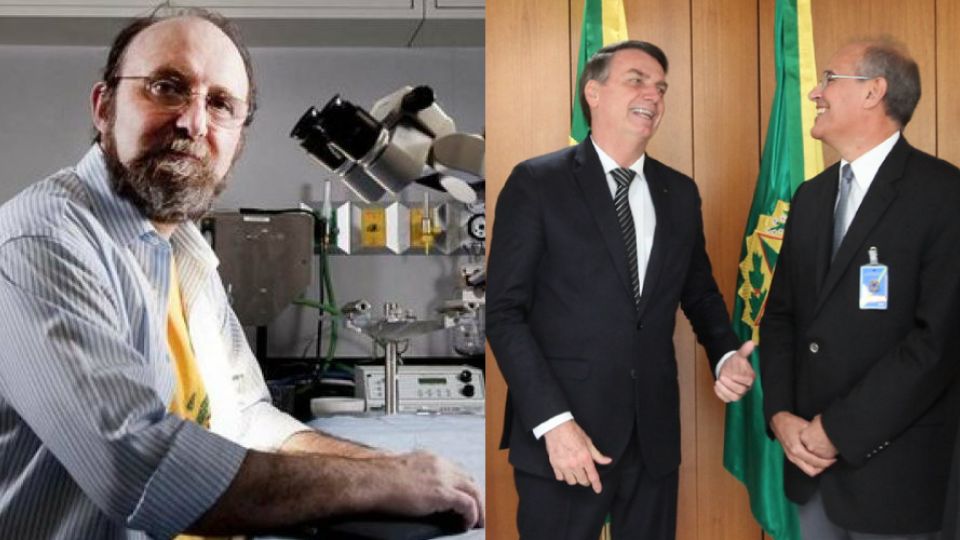 Miguel Nicolelis, Jair Bolsonaro e Mauro Ribeiro, presidente do Conselho Federal de Medicina (Montagem)
