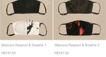 Marca de moda anuncia máscara a R$ 147 e recebe enxurrada de críticas