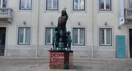 “Descoloniza”: estátua de padre António Vieira é alvo de protesto em Lisboa