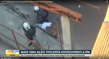 Vídeo: Jovem de 19 anos desmaia após ser estrangulado duas vezes por PM em Carapicuíba