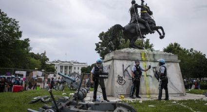 Polícia estadunidense salva estátua de presidente responsável pelo genocídio indígena