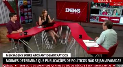 Maria Beltrão, da GloboNews, chama a atenção de apresentador ao vivo: "Repetir até papagaio repete"